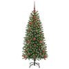 vidaXL Sapin de No&euml;l artificiel avec 150 LED Vert 120 cm PE et PVC