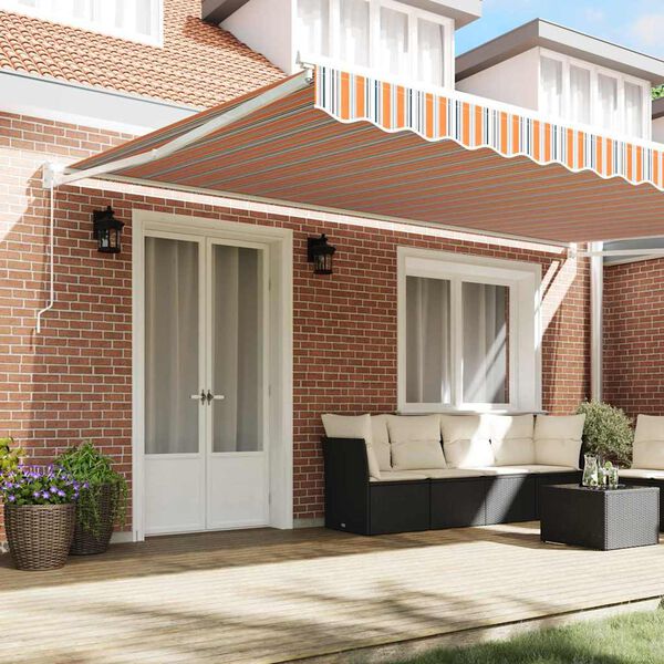 vidaXL Auvent Multicolore 500 &times; 300 cm Polyester et m&eacute;tal