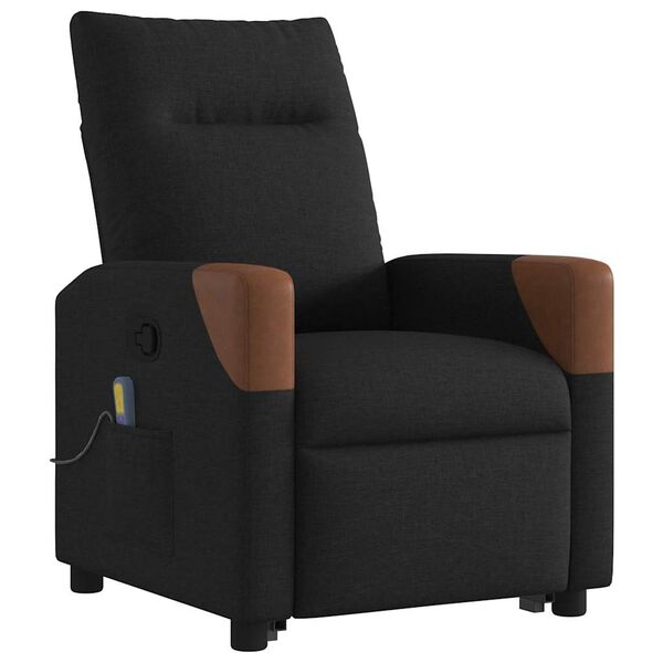 vidaXL Fauteuil de massage inclinable Noir Tissu