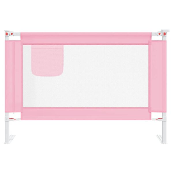 vidaXL Barri&egrave;re de s&eacute;curit&eacute; de lit d'enfant Rose 100x25 cm Tissu