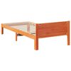 vidaXL Cadre de lit sans matelas cire marron 90x200 cm bois pin massif