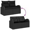 vidaXL Ensemble de canap&eacute; de jardin avec coussin 8 pcs Noir Poly rotin