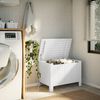 vidaXL Bo&icirc;te de rangement avec couvercle RANA blanc bois massif de pin