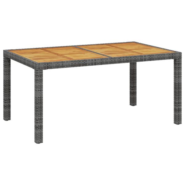 vidaXL Ensemble &agrave; manger d'ext&eacute;rieur 5pcs coussins r&eacute;sine tress&eacute;e gris