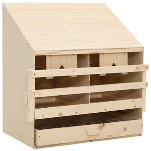 vidaXL Pondoir 2 compartiments 63x40x65 cm bois de pin massif