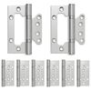 vidaXL Charni&egrave;re 8 pc 105 x 75 x 13 mm Argent&eacute; Acier