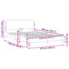 vidaXL Cadre de lit Dover cappuccino 120x200 cm similicuir