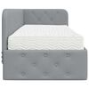 vidaXL Cadre de lit d'angle Gris clair 80 x 200 cm tissu