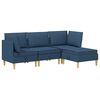 vidaXL Canap&eacute; modulaire avec rangement 4 pc Bleu Tissu