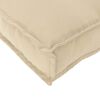 vidaXL Ensemble de Canap&eacute;s Uni 5 pcs Beige Bois d'Acacia Massif