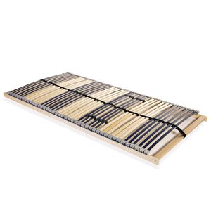 vidaXL Sommier &agrave; lattes sans matelas avec 42 lattes 7 zones 100x200 cm