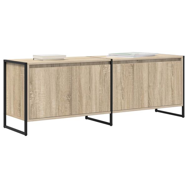 vidaXL Meuble TV Sonoma 140 x 36 x 49.5 cm Bois d'ing&eacute;nierie