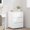 vidaXL Armoire de rangement Blanc brillant 60 x 48 x 81 cm