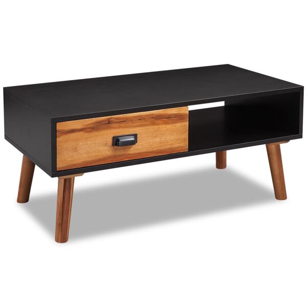 vidaXL Table basse Bois d'acacia massif 90x50x40 cm
