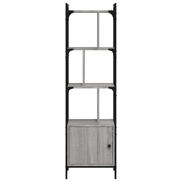 vidaXL Bibliothèque avec porte sonoma gris 44,5x30x154,5 cm