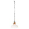 vidaXL Lampe suspendue industrielle Blanc Rond 42 cm E27 Manguier