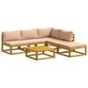 vidaXL Ensemble de Canap&eacute;s 6 pc Naturel Bois d'Acacia Massif