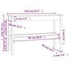 vidaXL Table console Blanc 110x40x75 cm Bois de pin solide