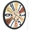 vidaXL Horloge murale M&eacute;tal 60 cm Multicolore