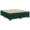 vidaXL Sommier &agrave; lattes de lit et matelas Vert fonc&eacute; 200x200cm Velours