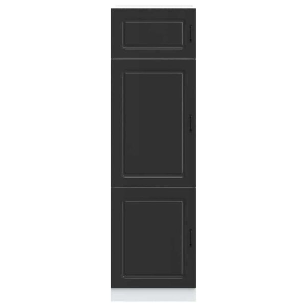 vidaXL Armoire de cuisine Kalmar noir bois d'ing&eacute;nierie