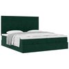 VidaXL Cadre de lit ottoman avec matelas vert fonc&eacute; 180x200cm velours