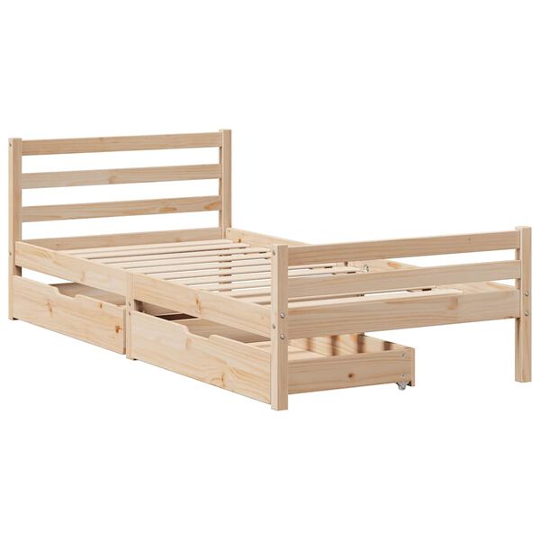 vidaXL Cadre de lit sans matelas 100x200 cm bois massif de pin