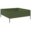 vidaXL Lit sur&eacute;lev&eacute; de jardin vert olive 100x100x41 cm acier