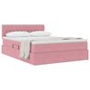vidaXL Lit de Rangement avec matelas Rose 140 x 200 cm Velours