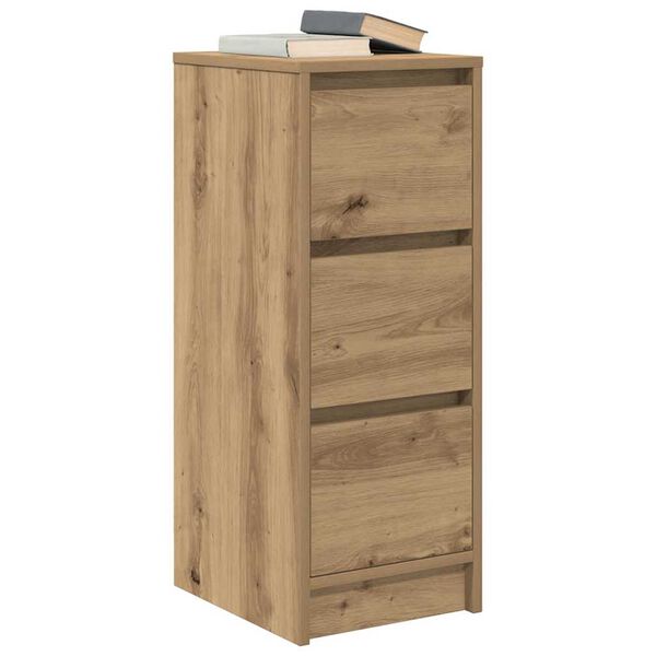 vidaXL Buffet ch&ecirc;ne artisanal 29,5x34x76 cm bois d'ing&eacute;nierie