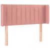 vidaXL T&ecirc;te de lit avec oreilles Rose 93x16x78/88 cm Velours