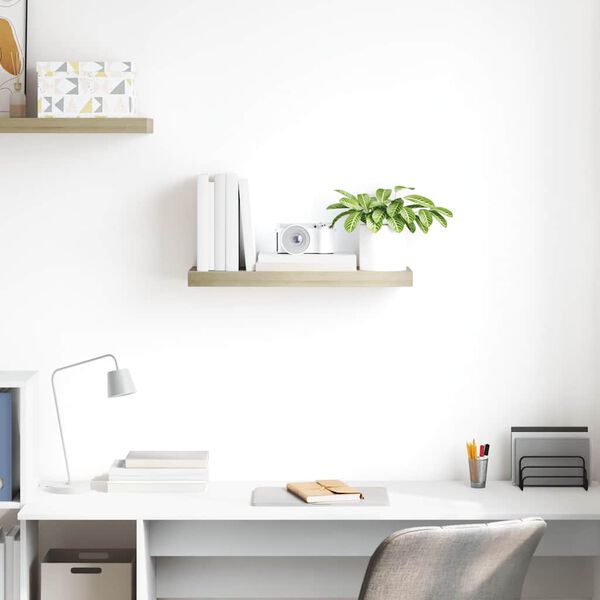 vidaXL &Eacute;tag&egrave;re flottante murale ch&ecirc;ne 60x23,5x3,8 cm MDF