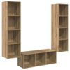 vidaXL Ensemble meuble TV 3 pc Ch&ecirc;ne artisanal Bois d'ing&eacute;nierie