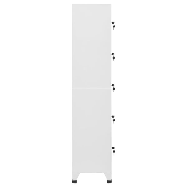 vidaXL Armoire &agrave; casiers Gris Clair 38x40x180 cm Acier
