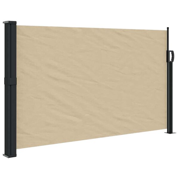 vidaXL Auvent latéral rétractable beige 117x300 cm