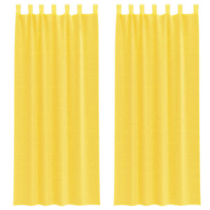 vidaXL Rideaux en voile avec boucles 2 pcs jaune 140x260 cm