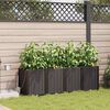 vidaXL Cache-pot de jardin 4 pcs Marron Plastique
