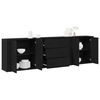 vidaXL Buffet Ch&ecirc;ne noir 240 x 33 x 70 cm Bois d'ing&eacute;nierie