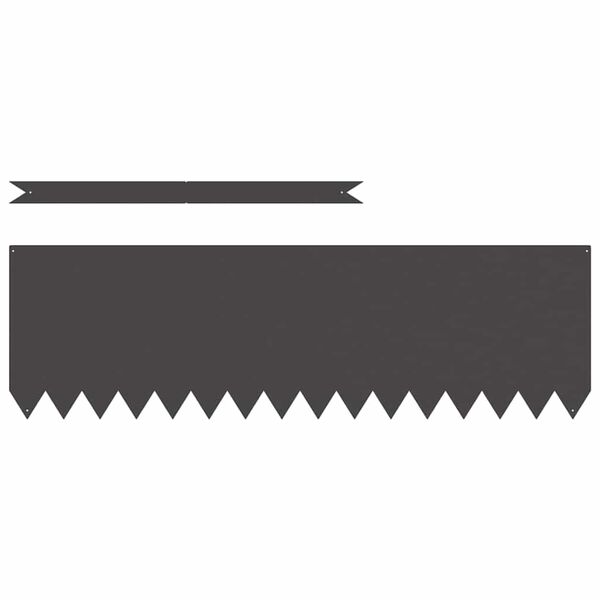 vidaXL Bordure de Pelouse 10 pcs Noir 100 x 0.05 x 20 cm