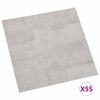 vidaXL Planches de sol 55 pcs Gris clair 5,11 m&sup2; PVC