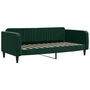 vidaXL Lit de repos sans matelas vert fonc&eacute; 90x200 cm velours