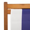 vidaXL Chaises de plage pliantes lot de 2 bleu blanc tissu bois massif