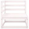 vidaXL Salon de jardin 12 pcs blanc bois de pin massif