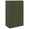 vidaXL Buffet vert olive 67x39x107 cm acier