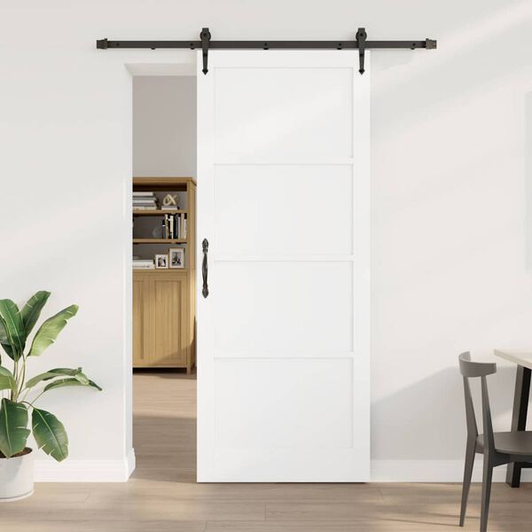 vidaXL Porte coulissante ORKDAL Blanc 93 x 232 cm Pin massif