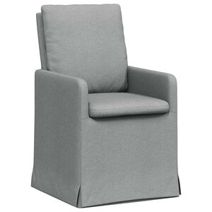 vidaXL Chaises de salle &agrave; manger 2 pcs Gris clair 57 x 67 x 98 cm
