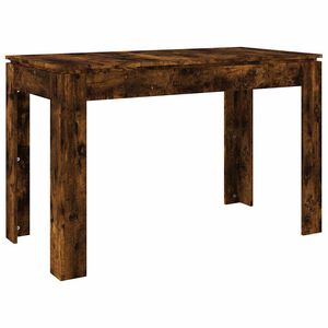 vidaXL Table &agrave; d&icirc;ner ch&ecirc;ne fum&eacute; 120x60x76 cm bois d'ing&eacute;nierie