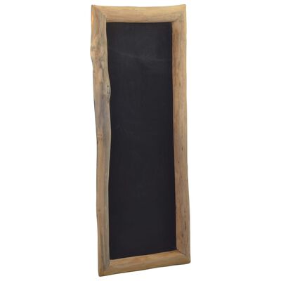 vidaXL Tableau noir 3 pcs 30x70 cm Bois de teck solide