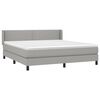 vidaXL Sommier &agrave; lattes de lit avec matelas Gris clair 180x200cm Tissu