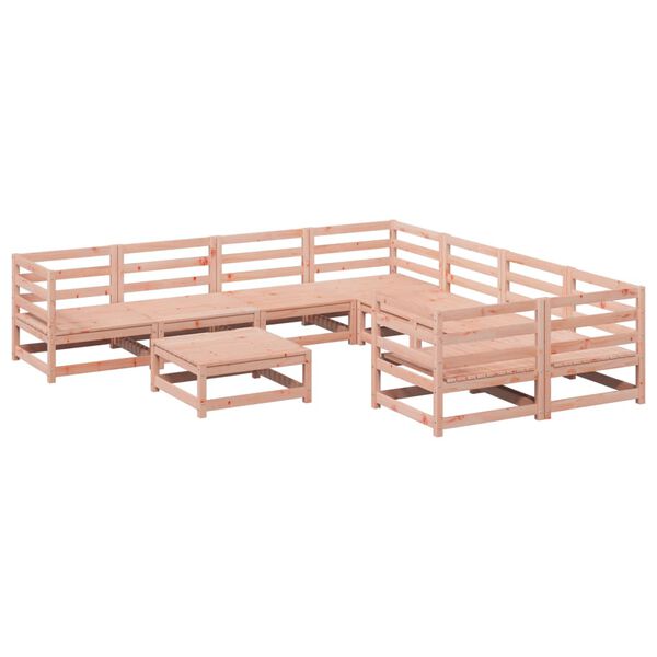 vidaXL Salon de jardin 9 pcs bois massif sapin de douglas